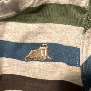 Gymboree LS striped walrus onesie sz 2T